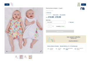 baby modelling for mothercare
