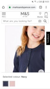 Freya modelling for Marks and Spencers