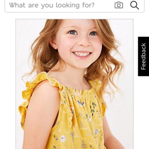 Freya modelling for Marks and Spencers