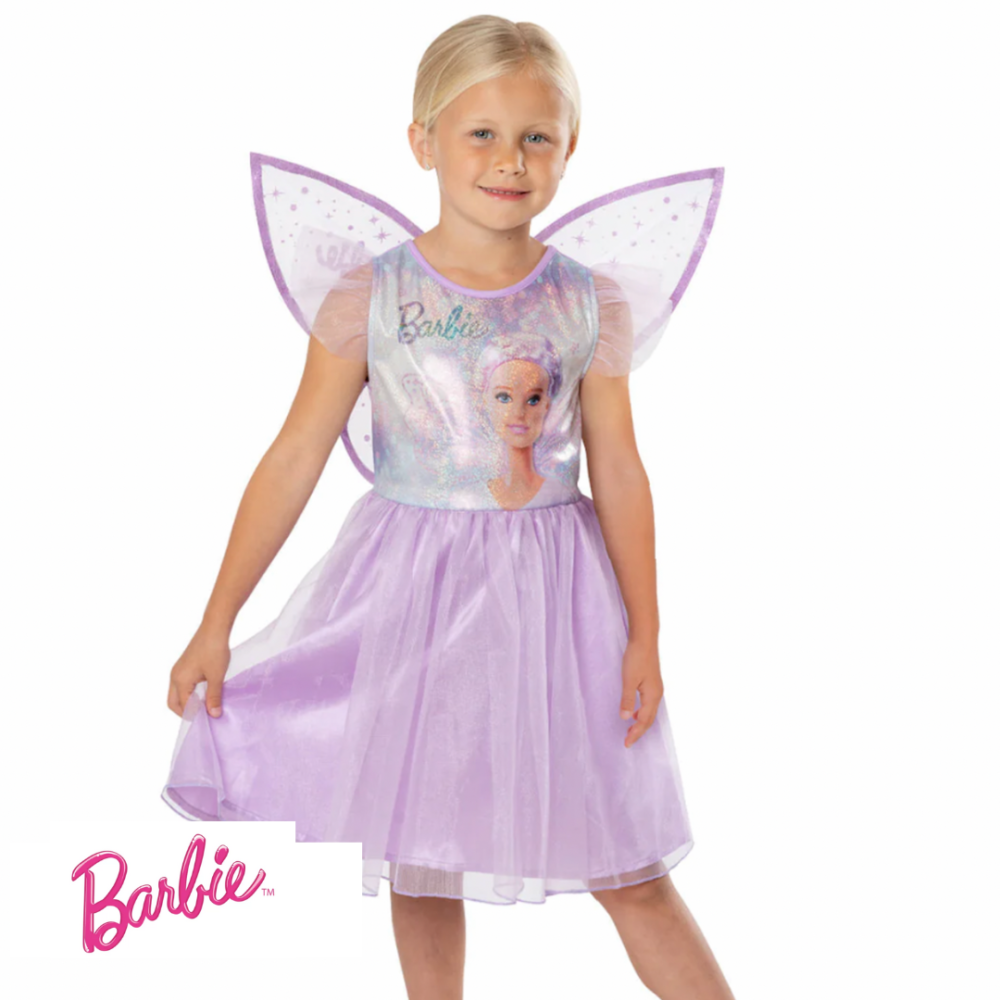 child modelling Barbie fancy dress